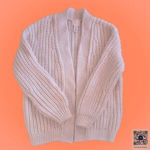H&M. Open front Cardigan white XS